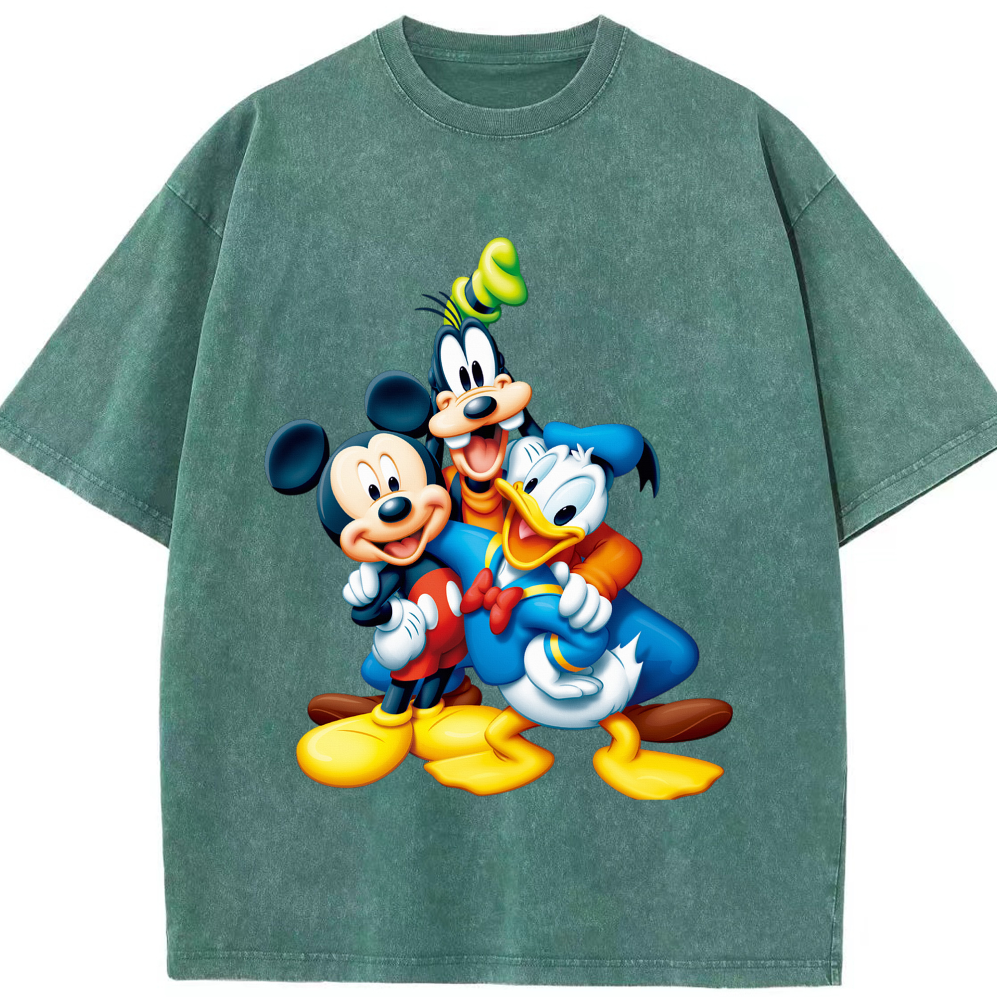 （画像用） ミッキーマウス Mickey Mouse 綿100% ヴィンテージ風 半袖Tシャツ（フロントプリント）
